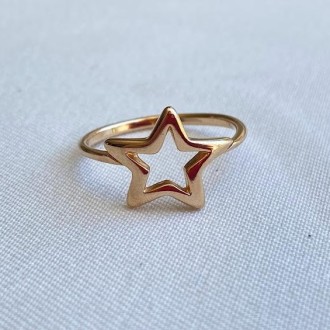 Detalhes do produto Anel Estrela Folheado Ouro 18K