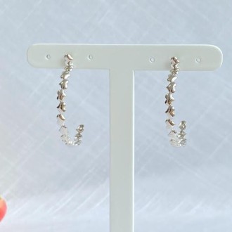 Detalhes do produto Brinco Argola Todo de Coração Folheado a Rhodium