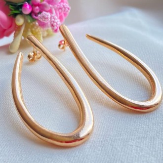 Detalhes do produto Brinco Grande Gota Folheado a Ouro