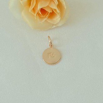 Detalhes do produto Pingente Medalha Fé 12mm Folheado a Ouro 18K