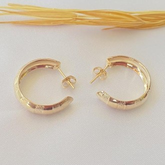 Detalhes do produto Brinco Argola Folheado a Ouro 18K