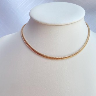 Detalhes do produto Choker Malha Grossa Fio Alemão Folheada a Ouro 18K