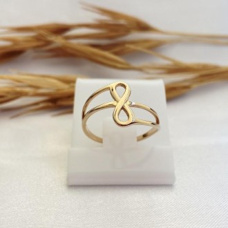 Detalhes do produto Anel Infinito Folheado a Ouro 18K