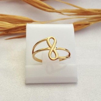 Detalhes do produto Anel Infinito Folheado a Ouro 18K