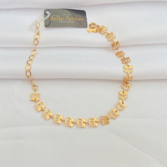 Detalhes do produto Pulseira Coroa Folheada a Ouro 18K