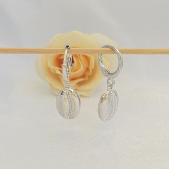 Detalhes do produto Brinco Argola Búzio Folheado a Rhodium Branco