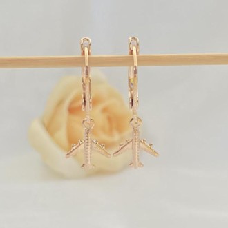 Detalhes do produto Brinco Argola Infantil Avião Folheado a Ouro 18K