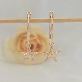Detalhes do produto Brinco Argola Infantil Estrela do Mar Folheado a Ouro 18K