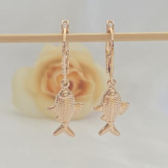 Detalhes do produto Brinco Argola Infantil Peixinho Folheado a Ouro 18K