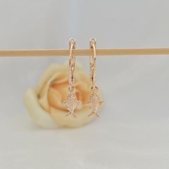 Detalhes do produto Brinco Argola Infantil Peixinho Folheado a Ouro 18K