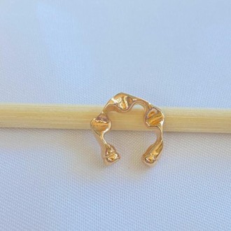 Detalhes do produto Piercing Fake Amassado Pequeno Folheado a Ouro 18K