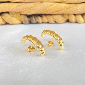 Detalhes do produto Brinco Ear Hook Caracol Folheado a Ouro 18K