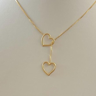 Detalhes do produto Gravatinha Coração, Folheado a Ouro 18K