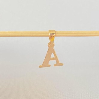 Detalhes do produto Pingente Letras A Tamanho Aprox. 1cm, Folheado a Ouro 18K