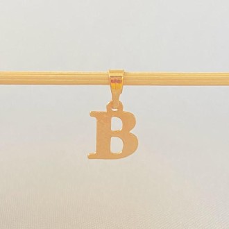 Detalhes do produto Pingente Letras B Tamanho Aprox. 1cm, Folheado a Ouro 18K