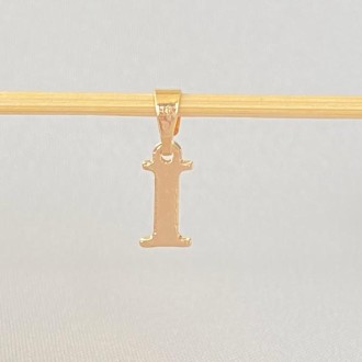 Detalhes do produto Pingente Letras I Tamanho Aprox. 1cm, Folheado a Ouro 18K
