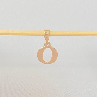 Detalhes do produto Pingente Letras O Tamanho Aprox. 1cm, Folheado a Ouro 18K