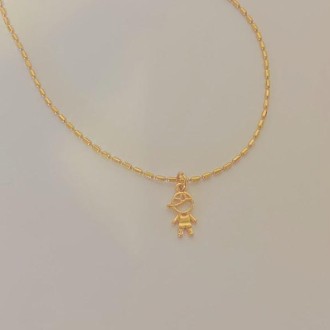 Detalhes do produto Pulseira Palitos com Pingente de Menino, Folheado Ouro 18K