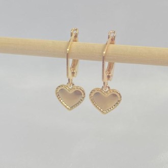 Detalhes do produto Brinco Argola Infantil Coração Folheado a Ouro 18K