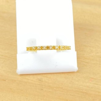 Detalhes do produto Anel Aparador Cravejado com Zircônia, Folheado a Ouro 18K