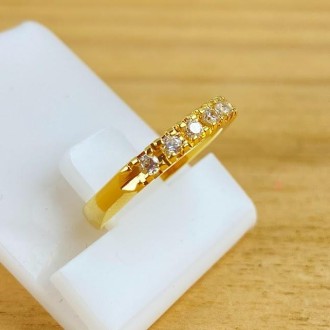 Detalhes do produto Anel Aparador Zircônia Folheado a Ouro 18K