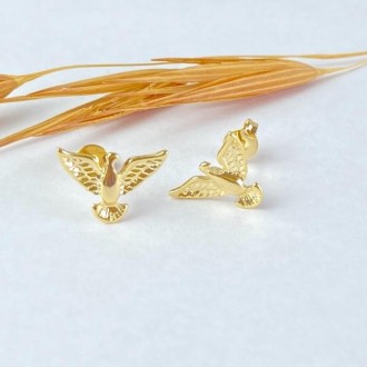 Detalhes do produto Brinco Espírito Santo Folheado a Ouro 18K
