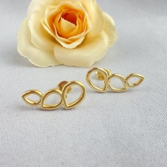 Detalhes do produto Brinco Ear Cuff Gotas Folheado a Ouro 18K