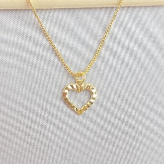 Detalhes do produto Gargantilha Coração Diamantado, Folheado a Ouro 18K