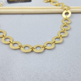 Detalhes do produto Pulseira de Elos, Folheado a ouro 18K