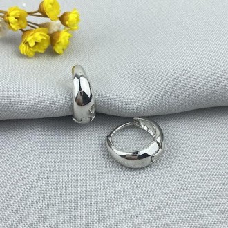 Detalhes do produto Brinco argola click 13mm,folheado a rhodium branco