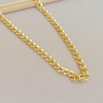 Detalhes do produto Choker Elos Duplos Diamantada, Folheado a Ouro 18K