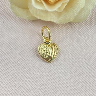 Detalhes do produto Pingente Coração, Folheado a Ouro 18K