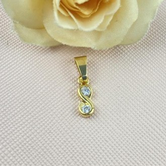 Detalhes do produto Pingente Infinito Cravejado com Zircônias, Folheado a Ouro 18K