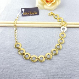 Detalhes do produto Pulseira de Elos, Folheado a ouro 18K