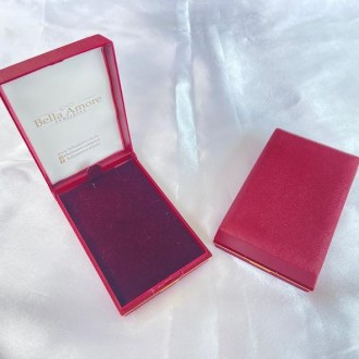 Detalhes do produto Estojo Porta Brinco Vermelho Bordo 0,61x0,98x0,23 mm