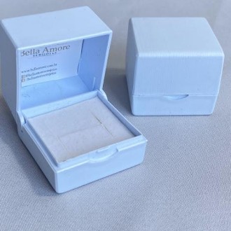 Detalhes do produto Estojo porta anel branco 0,39x0,39x0,34 mm