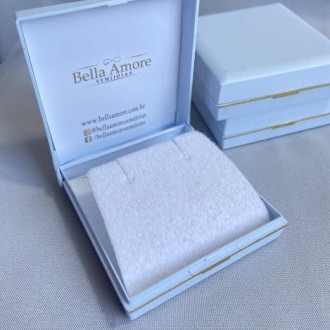 Detalhes do produto Estojo porta brinco e conjunto branco 0,67x0,72x0,22 mm