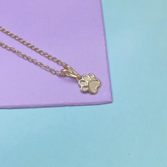 Detalhes do produto Gargantilha infantil pet patinha banhada a ouro 18k