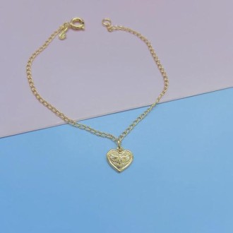 Detalhes do produto Pulseira infantil coração 