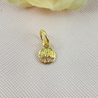 Detalhes do produto Pingente Cristal Arvore da Vida, Folheado a Ouro 18K