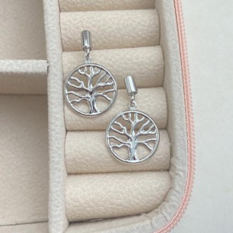 Detalhes do produto Brinco árvore da vida, banhado a rhodium branco