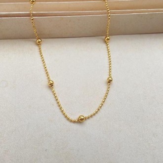 Detalhes do produto Gargantilha choker bolinhas,  banhada a ouro 18k