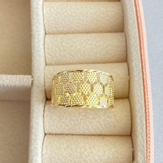 Detalhes do produto Anel trabalhado luxo, banhado a ouro 18k