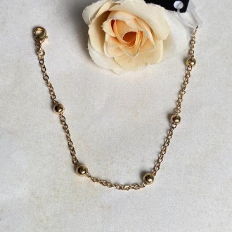 Detalhes do produto Pulseira infantil bolinha banhada a ouro 18k