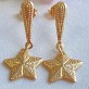 Brinco Estrela Diamantada Folheado a Ouro 18k