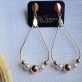 Brinco Grande Gota com Pérola e Bolas Folheado a Ouro
