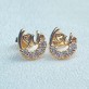 Brinco LOVE Cravejado com Zircônias Folheado a Ouro 18K