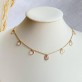Gargantilha Choker Detalhe com Elos e Cristal Folheada a Ouro 18K