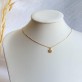 Gargantilha Pingente Flor de Zircônias Folheado a Ouro