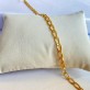 Pulseira Masculina Grumet Longa Diamantada Folheada a Ouro